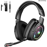 IMYB W82 2.4Ghz Wireless Gaming Headset for Nintendo Switch丨OLED丨Lite, Bluetooth 5.4 Gaming Headphones with Noise Cancelling Microphone, 40Hr Battery, USB & Type-C Connector for PS5, PS4, PC, Laptop