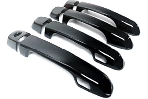 BENXUTO Door Handle Covers Trim Compatible with Toyota 4Runner 4WD N280 Prado J150 2010-2022 2017 2018 2019 2020 2021 Car Styling Accessories Exterior Door Handles with Smart Key Holes Glossy Black 8PCS ABS