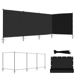 ECOOPTS 5'Hx137'L Privacy Fence Set with Poles and