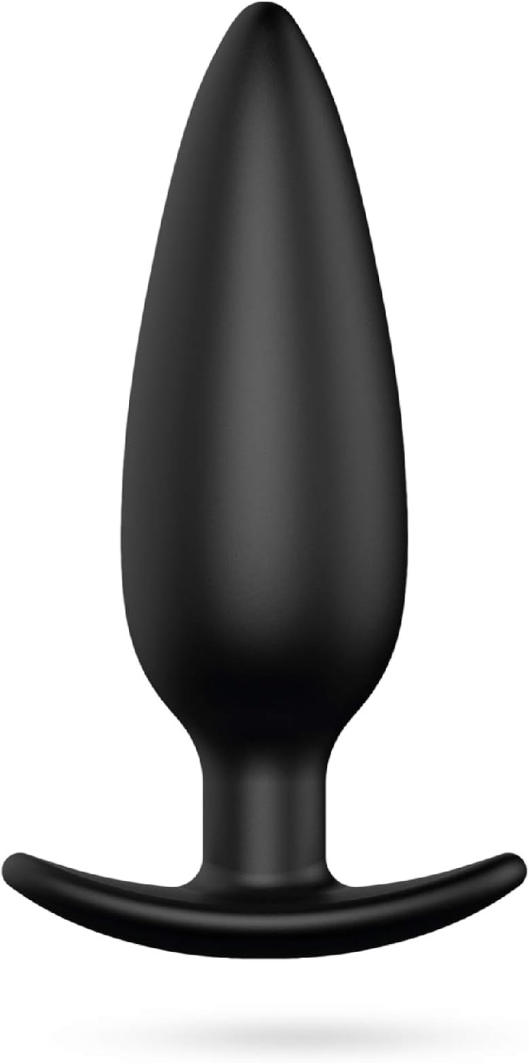 So Divine Men Classic Butt Plug with Flared Base, Black, 1 Count