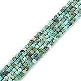 2mm Faceted Turquoise Cube Square Loose Healing Beads DIY Jewelry Making 15 inch