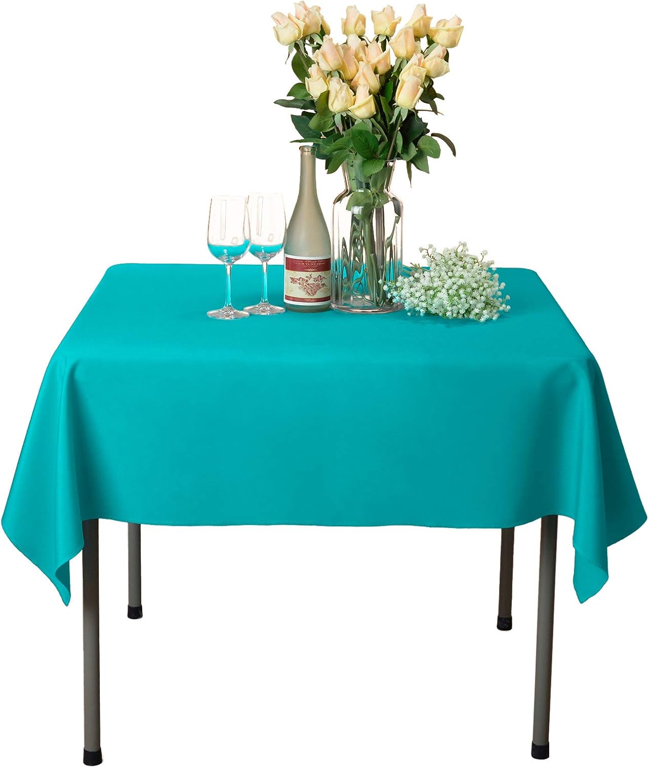Best teal table cloth square