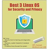 EZITSOL USB for Kali 2025,Tails 6.19,caine 13 | 3IN1 Bootable USB Flash Drive for IT Training and Security Learning (32GB) | 64-Bit Security &amp; Privacy Toolkit
