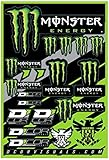 D'Cor Decal Sheet Monster Energy 12 x 18 Black Green