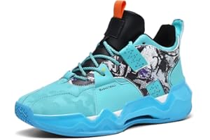 DHOVOR Boys Girls Basketball Shoes Kids Fashion Sneakers Basketball Trainers Non-Slip Sports Shoes for Girls Indoor and Outdo