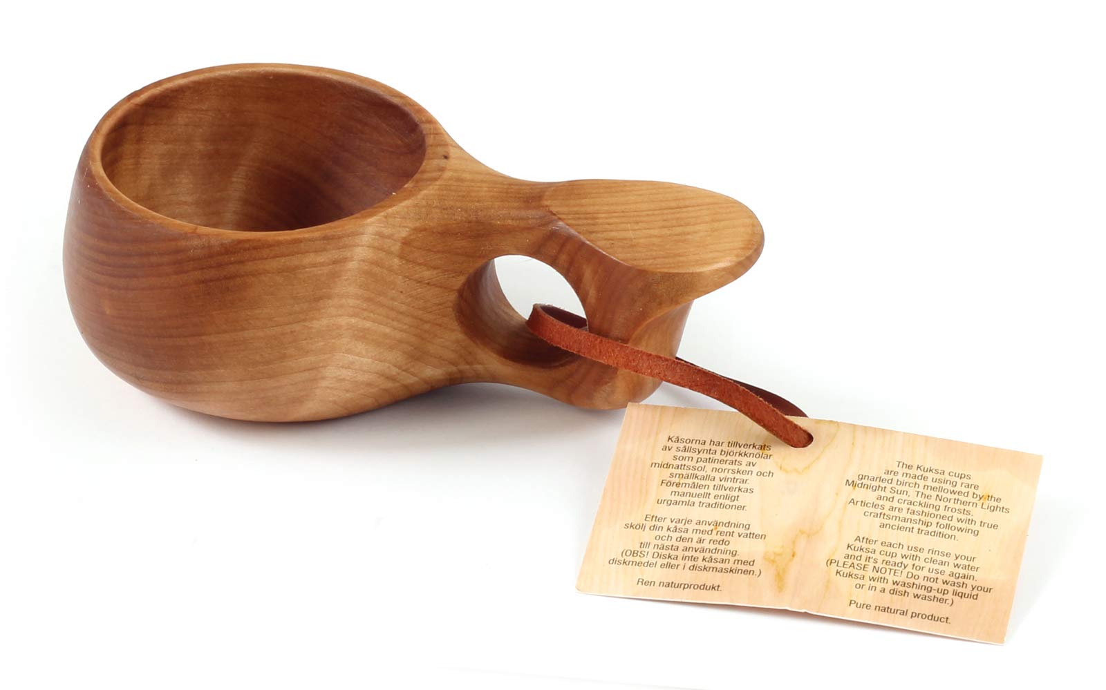 Children KUKSA Nordic Wooden Cup Handmade in Lapland from Curly Birch - Model No 04