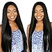Nadula Hair 12A Brazilian Straight Virgin Human Hair 3 Bundles, 100% Unprocessed Virgin Remy Silky Straight Human Hair Weave Extension for Black Women Natural Color (14 16 18)
