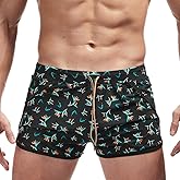 AIMPACT Mens Short Swim Trunks Quick Dry Beach Board Shorts 80s 90s Summer Vintage Swimwear with Lining Swimming Suits