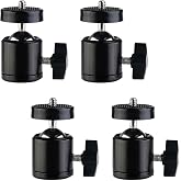 Universal 1/4" Swivel Mini Ball Head Screw Tripod Mount（4 Pack）, EszkozTA 360 Degree Rotating Mount Base Adapter for DSLR Cameras HTC Vive Tripods Monopods Camcorder Light Stand&hellip;