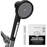 SecondShower Filtered Shower Head with Handheld for Hard Water - NSF Certified 99.9% Chlorine Removal, High Pressure, Korean Vitamin C Filter for Soft Skin &amp; Hair (Matte Black)