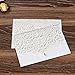 Gold Fortune Paper Laser Cut Wedding Baby Shower Invitation Cards with Flower Hollow Favors Invitation Cardstock for Engagement Birthday Graduation (Diamond-White)