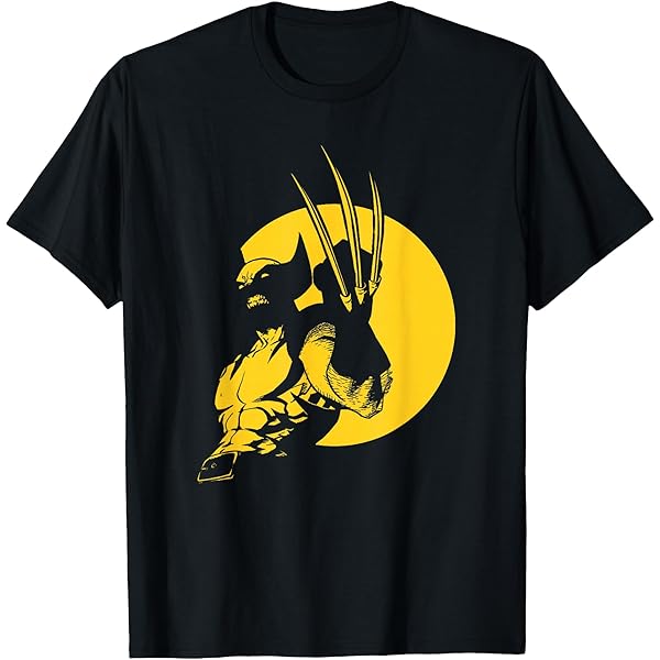 Amazon.com: Marvel X-Men Wolverine Line Art Portrait T-Shirt