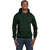 Champion Adult Double Dry Eco Hooded Pullover Fleece, Dark Green