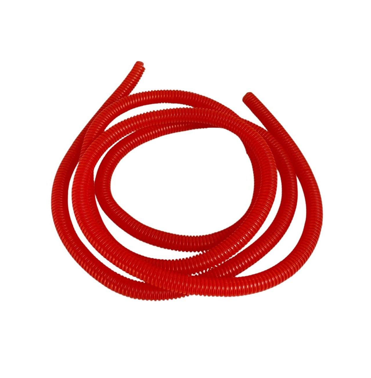 PE Red Corrugated Conduit Flexi Pipe Tube Split 10mm - 2m