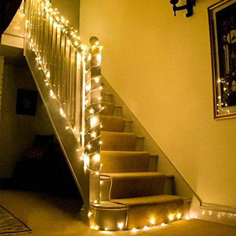 LED Fairy Lights 200 LED String Lights 66ft IP44 Waterproof Warm White Light, DC 31V Low Voltage Transformer Suitable for Indoor, Outdoor, Party, Garden, Christmas