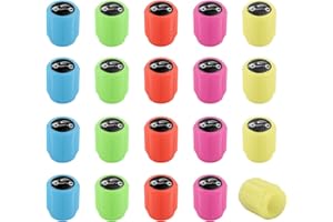 20PCS Glow in The Dark Tire Valve Caps with Car Logo,Stylish Glow in The Dark Valve Stem Caps as Car Decorations for Dustproo