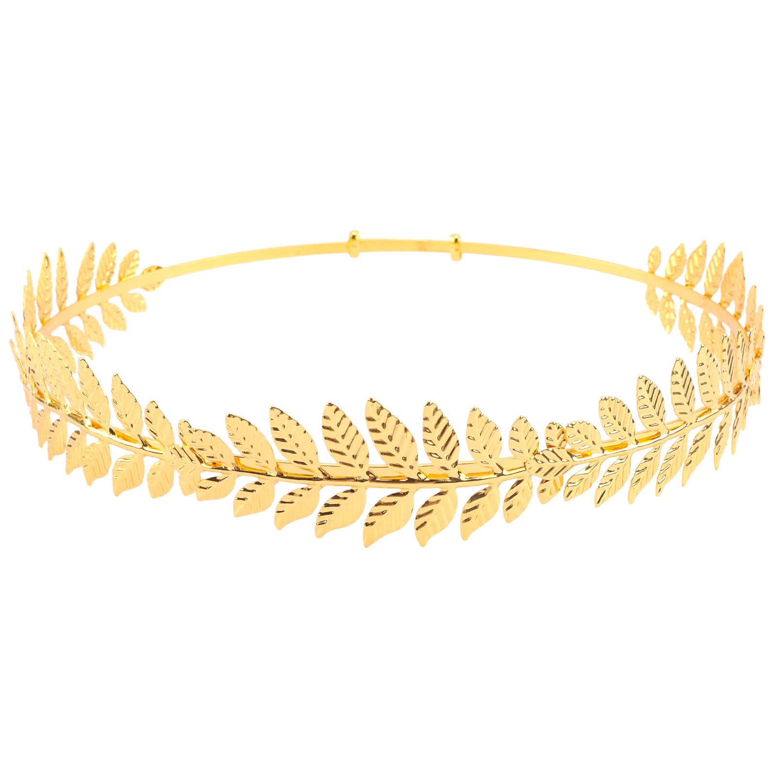Photo 1 of ***(MINOR DAMAGE)***Tihebax Laurel Crown for Men & Women Toga Roman Emperor Crowns, Adjustable Gold Leaf Crown for Toga Costume Accessories Greek Goddess Headpiece Wedding Tiara, Parties, Birthday, Cosplay
