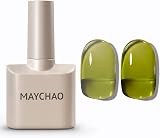 MAYCHAO Jelly Gel Nail Polish 15ML Green Soak Off UV LED Translucent view 7