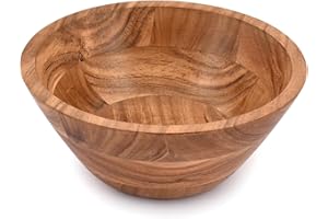 Samhita Acacia Wood Salad Bowl, Perfect for Salad, Vegetables Salad Bowl & Decorative Centerpiece Absolute Beautiful with You