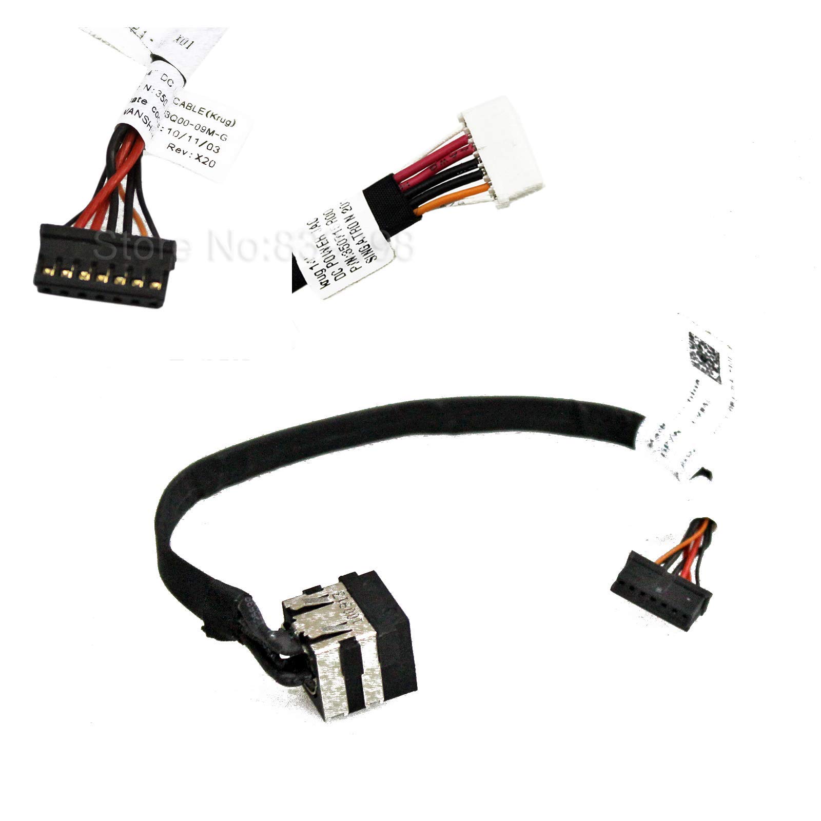 Gintai DC Power Jack Harness Cable Replacement for Dell Latitude E5420 E5520 XW85C 0XW85C 350715R00-H 350715R00-H59-G