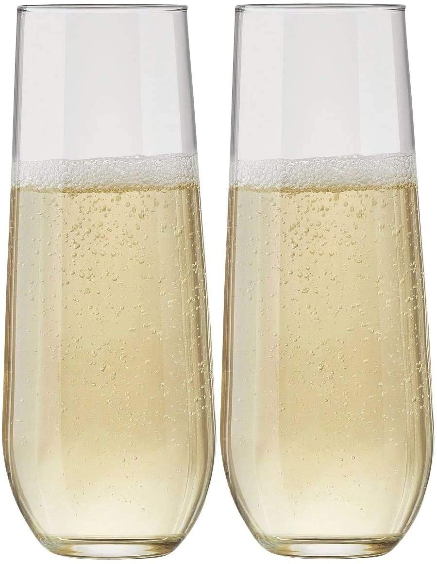 Photo 1 of 24 piece Stemless Unbreakable Crystal Clear Plastic Wine Glasses Set of 24 (9 Ounces)