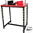 INNOLIFE Arm Wrestling Table, Arm Wrestling Battle Table, Arm Wrestling Table with Detachable Wrist Force for Home Gym, Red