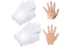 RABETLY White Cotton Glove 24 Pieces, Washable Cotton Glove Eczema, Spa Moisturizing Glove for Sleeping, One Size Fit Most Overnight Moisturizing Glove, Gifts for Christmas, Thanksgiving Day(12 Pairs)