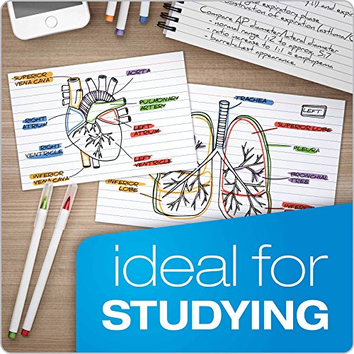 5 Oxford+Ruled+Index+Cards+White