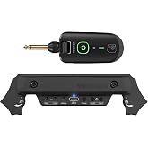 Wireless Acoustic Guitar Pickup Rechargeable Magnetic And Microphone Soundhole Pickup For Acoustic Guitar Build-In Volume Control(Black)