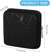Ouligay Sanitary Towel Holder Period Bag Reusable Storage PU Leather 13cm view 2