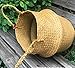 Natural Seagrass Belly Basket Panier Storage Plant Pot Collapsible Nursery Laundry Tote Bag with Handles (13