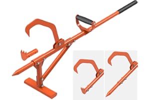 Dolibest 45'' Heavy-Duty Steel Timberjack Log Lifter, Log Handler with Cant Hook, 4 in1 Multifunction Logging Tool for Log Ha