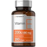 Horb&auml;ach Vitamin E Softgel Capsules | 200 IU | 90 mg | 200 Count | Non-GMO and Gluten Free Supplement
