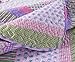 MarCielo 2 Piece Kids Bedspread Quilts Set Throw Blanket for Teens Girls Bed Printed Bedding Coverlet, Twin Size, Purple Floral Striped (Twin)