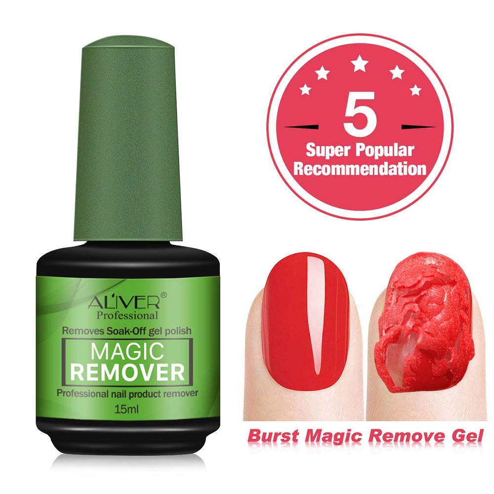Magic Nail Polish Remover, Professional Removes Soak-Off Gel In 3-5 Minutes Quickly Easily Hurt Your Nails For Natural Gel Sculptured Nails Non-Irritating Nail Polish Remover - 2 Pack : Beauty