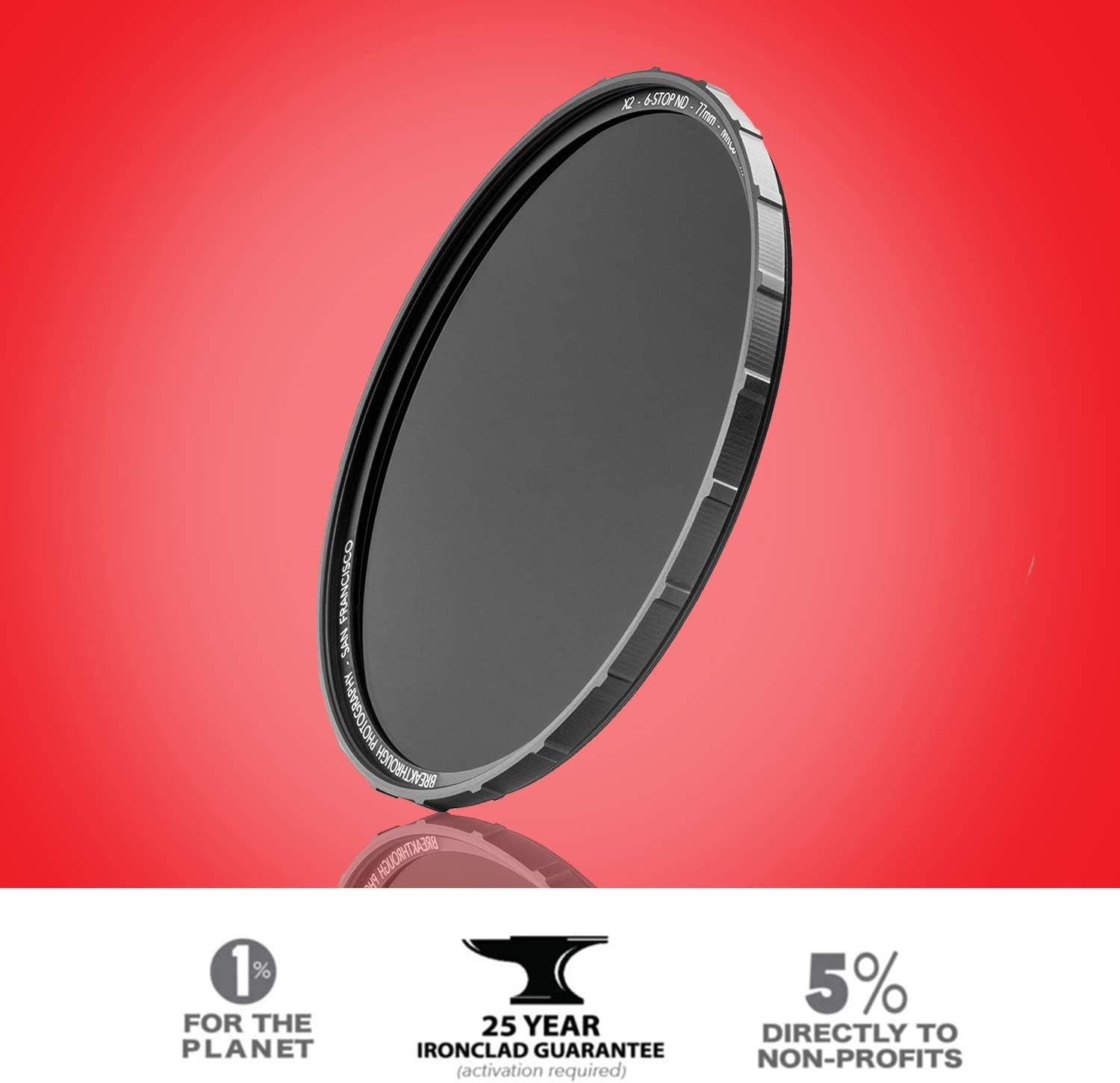 49mm X2 6-Stop ND Filter for Camera Lenses, Neutral Density Professional Photography Filter with Lens Cloth, MRC8, Nanotec - Image 3