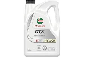Castrol GTX Conventional 5W-20 Huile moteur 5 litres | Fabriquée au Canada