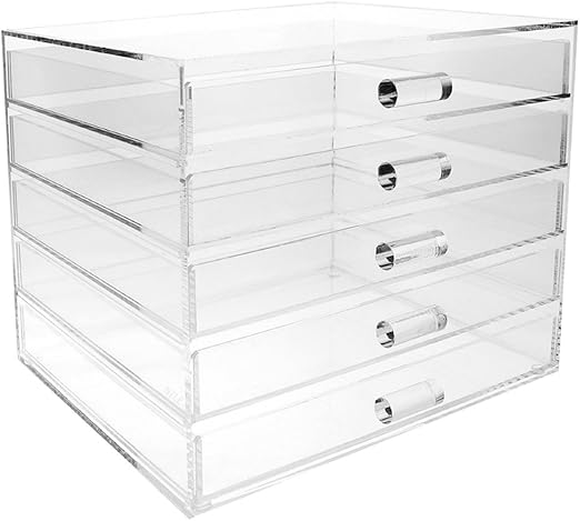 Amazon Com Ikee Design Premium Acrylic 5 Drawer Makeup Organizer