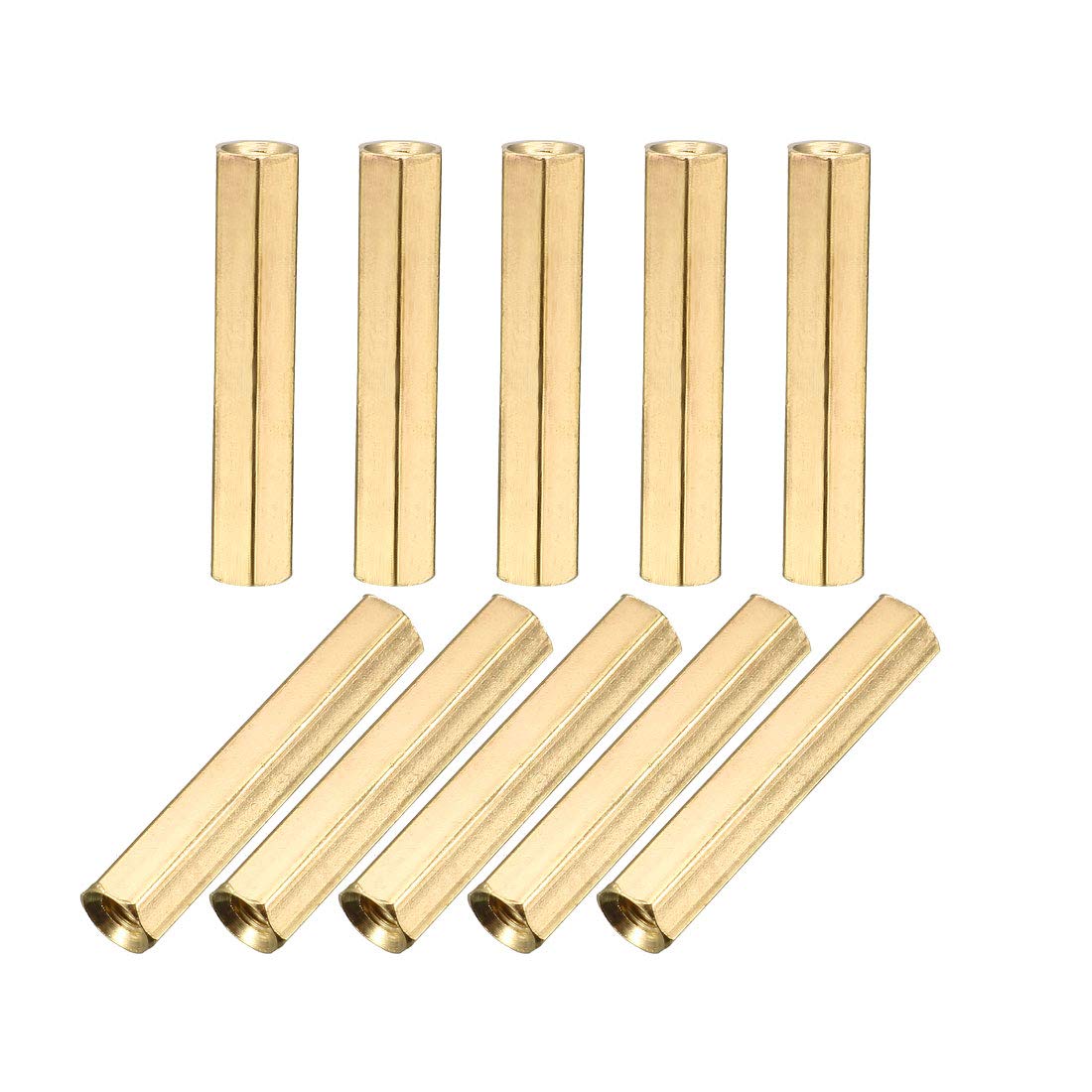 Sourcingmap M3x25 Female-Female Hex Brass PCB Motherboard Spacer Standoff for FPV Drone Quadcopter, Computer & Circuit Board 10pcs
