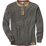 Legendary Whitetails Men's Fully Charged Henley Charcoal Heather X-Large Tall
