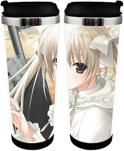 Amazon Co Jp アニメ漫画ヨスガノソラステンレススチールコーヒーミルクマグカップカップ旅行マグ ブラック ホーム キッチン