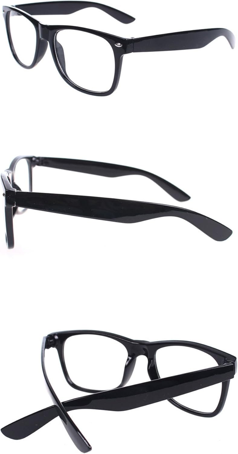 FancyG Classic Retro Fashion Style Clear Lenses Glasses Frame Eyewear - Orange: Clothing