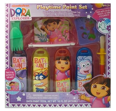 Amazon.com: Dora The Explorer Bath Time Paint Set, Includes 4 Bath ...