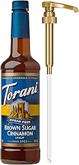 Torani Sugar Free Coffee Syrup, Brown Sugar Cinnamon Flavored Syrup for Drinks, Zero Calorie, Pump Included, 25.4 Fl Oz