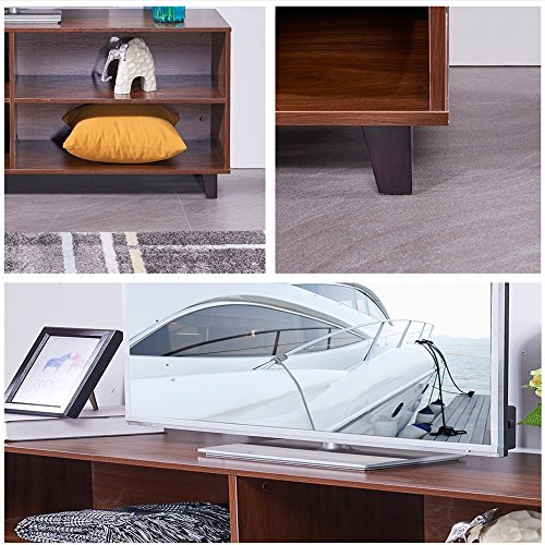 image for DlandHome TV Stand WF-TVG001WT, 4-Cube, 58