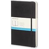 Moleskine Classic Hard Cover Notebook, Dotted, Large (5" x 8.25") Black - Hard Cover Notebook for Writing, Sketching, Journals
