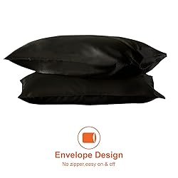 EHEYCIGA Satin Pillowcase Queen Set of 2, Soft