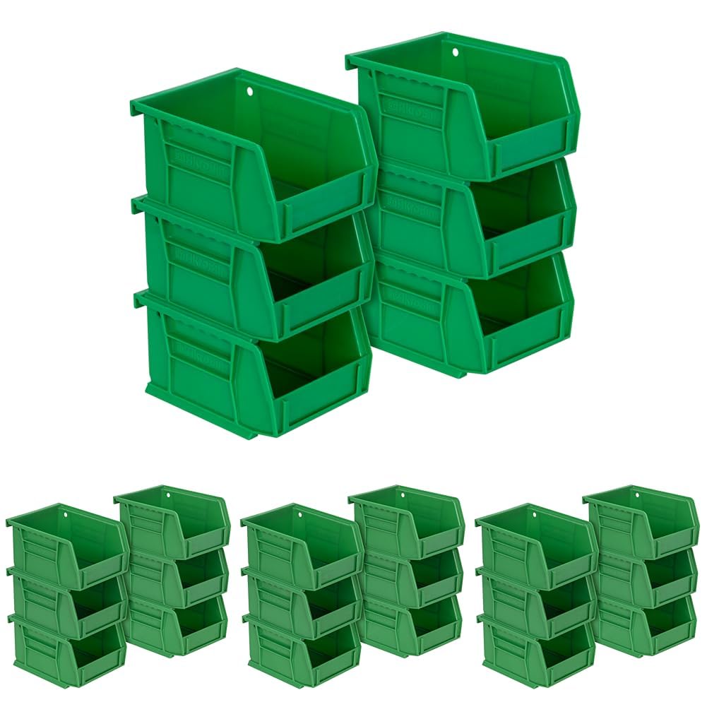 Akro-Mils 30210 AkroBins Plastic Storage Bins, Space-Saving Stackable for Garage, Pantry, Craft Organization, 5 x 4 x 3-Inch, Grey, (Pack of 24) Image