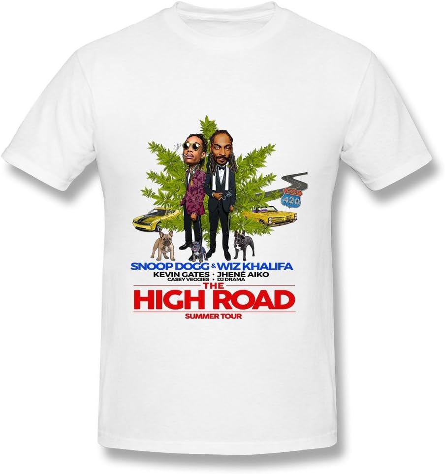 Snoop Dogg & Wiz Khalifa The High Road Tour 2016 Poster.png White T Shirt For Men