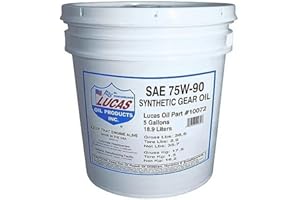 Lucas Oil 10072 SAE 75W-90 Synthetic Transmission and Differential Lube, 5 Gallon (640 Ounces)